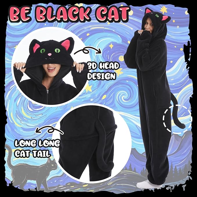 HSCTEK Fuzzy Teddy Fleece Adult Onesies Pajamas - Teen Long Sleeve Zip Up Hooded Blanket Sleep - One Piece Costume