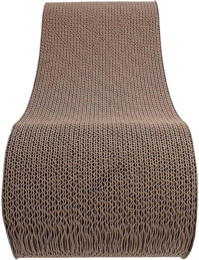 Cat Scratcher Lounge, Corrugated Cardboard Scratch Pad, Extra Thick Ergonomic Design 22.05x8.27x7.09in - Protects Furniture, Reversible Durable Construction, Comfortable Bed for (Leopard Color)