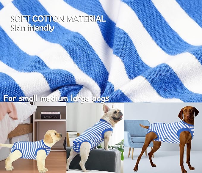 Dog Surgery Recovery Female Spay Suit, Surgeial Recovery Onesie for XXX-Large Female Spaying Recovery,Blue 3XL