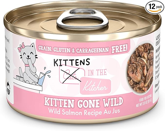 Weruva Cats in The Kitchen Kitten, Kitten Gone Wild, 3oz Can (Pack of 12)