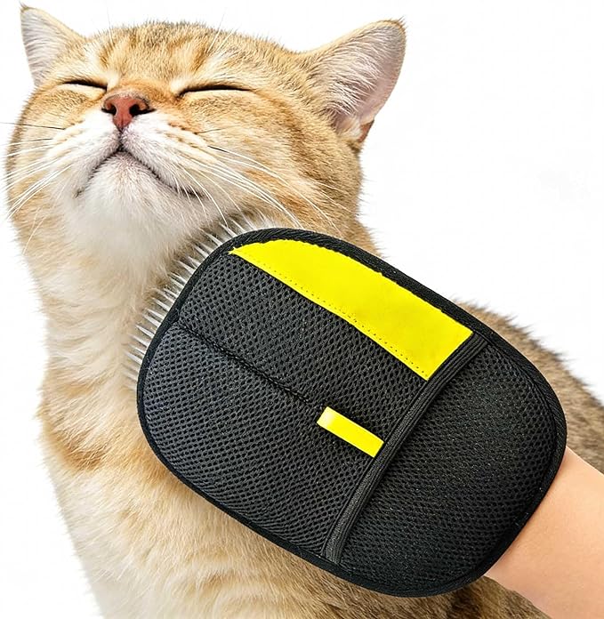 2-in-1 Electrostatic Pet Grooming & Hair Removal Glove, Double-Sided Design for Cats & Dogs, Upgraded Static Technology, Works on Carpet/Sofa/Clothing, Pet Care Tool