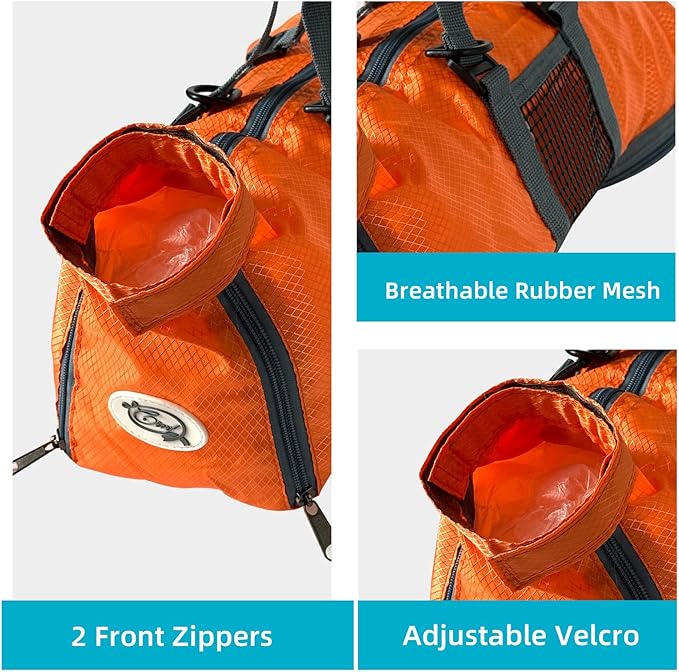 Cinf Cat Nail Clipping Cleaning Grooming Restraint Bag No Scratching Biting for Bathing Nail Trimming Injecting Examining(Orange,M)