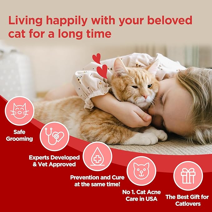 JAYU PET Black Seed Cleaner - Cat Chin Acne Treatment, Non-Toxic Hypoallergenic Cleanser, Cat Acne Chin Treatment, Remove Cat Chin Blackheads, Improves Skin Health 2.7 fl.oz (80ml)