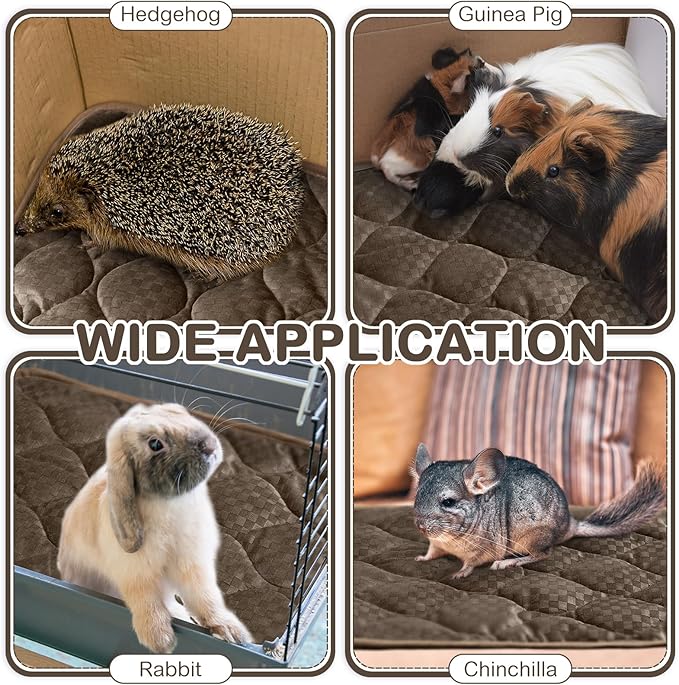 Tujoe 4 Pack Self Warming Cat Mat Self Heating Cat Pad Warm Thermal Pet Bed Washable Dog Crate Pad Body Heat Dog Bed Mat Blanket Non Slip Bottom for Outdoor Indoor Pets (Coffee,16 x 20 Inch)