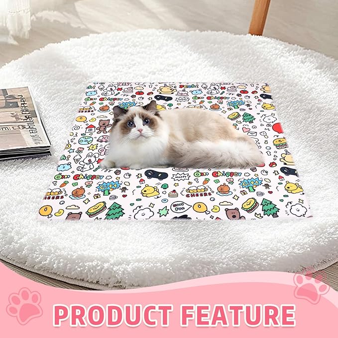 3 Pcs Cat Grooming Wrap,21in Cat Swaddle Wrap, Self Adhesive Cats Blanket for Nail Trimming