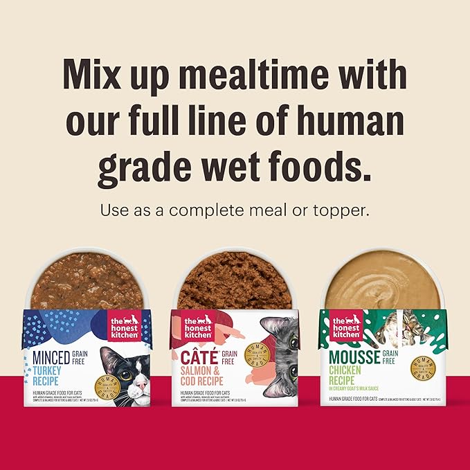 The Honest Kitchen Human Grade Câté™ Grain Free Salmon & Cod Pâté Wet Cat Food, 2.8 oz x12