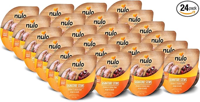 Nulo FreeStyle Cat & Kitten Chicken & Chicken Liver Stew, All Natural Grain-Free Cat Food, 2.80 Ounce (Pack of 24)