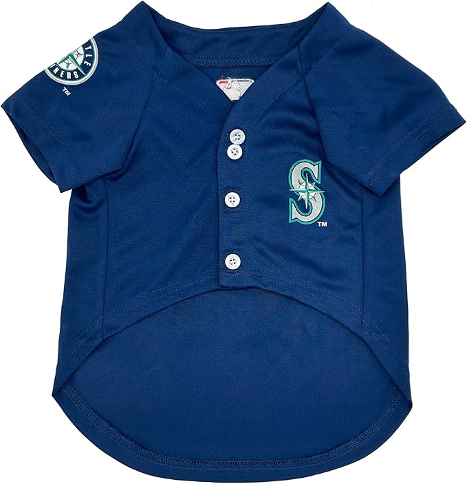 MLBPA - Julio Rodríguez, Julio Yarnel Rodríguez Jr, J-Rod #44 Pet Jersey - MLB Seattle Mariners Mesh Players, X-Large