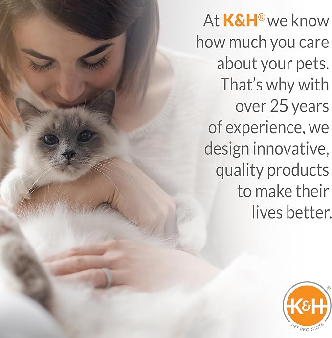 K&H Pet Products EZ Mount Window Kitty Sill Cat Perch with Cat Grass Grow Station Triple Stack Gray 23 X 12 Inches