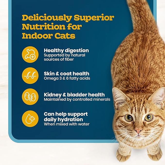 Blue Buffalo Tastefuls Irresistible Gravy Experience Chicken & Brown Rice Recipe Dry Indoor Cat Food for Adult Cats, Deliciously Healthy Natural Cat Food, Supports Digestion & Coat Health, 15 lbs.