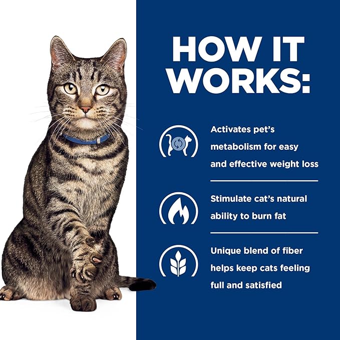Hill's Prescription Diet Metabolic Weight Management Wet Cat Food, Chicken, 5.5 oz. Cans, 24-Pack