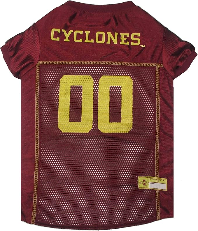 Pets First NCAA College Iowa State Cyclones Mesh Jersey for Dogs & Cats, XX-Large. Licensed Dog Jersey with Your Favorite Football/Basketball College Team