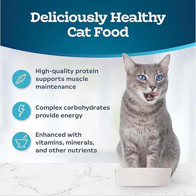 Blue Buffalo Tastefuls Natural Wet Cat Food Cans, Paté Style, Ocean Fish and Tuna Entrée 3-oz Cans (Pack of 4)
