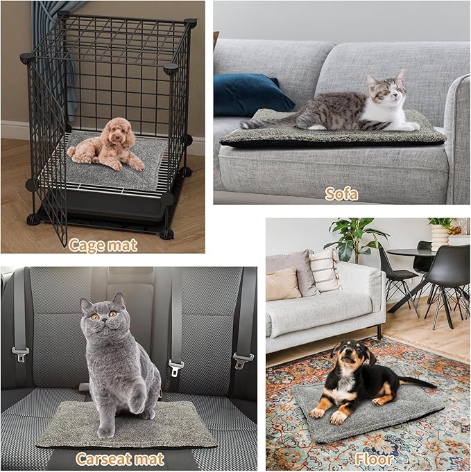 Self-Warming Cat Bed Pad, 4-Pack 30x20 inches Self-Heating Cat Bed Mat Thermal Blanket for Indoor Cats & Dogs