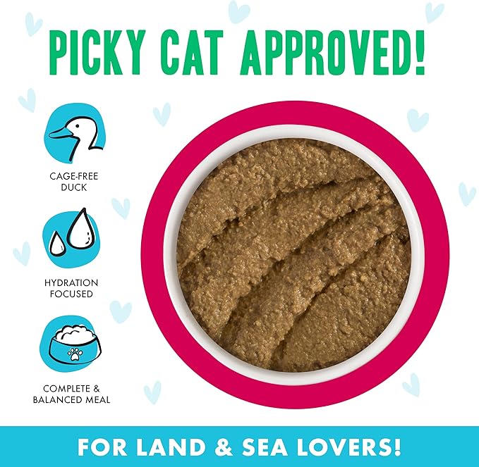 Weruva B.F.F. Play - Best Feline Friend Paté Lovers, Aw Yeah!, Duck & Tuna Trickster with Duck & Tuna, 2.8oz Can (Pack of 12)
