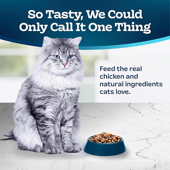 Blue Buffalo Tastefuls Weight & Hairball Control Natural Dry Food for Adult Cats, 3-lb. Resealable Bag