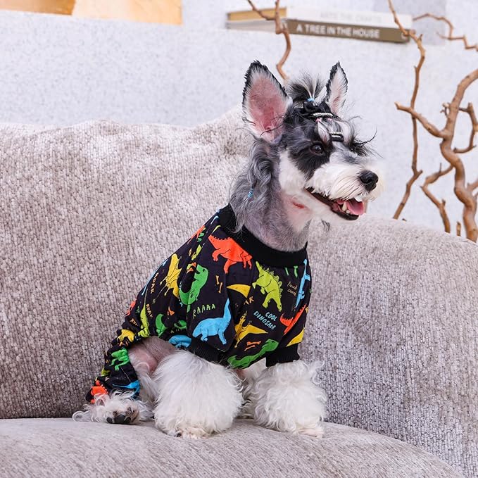 CuteBone Fleece Dog Pajamas Clothes Puppy Jammies Pet Apparel Cat Onesie for Chihuahua Yorkie Frenchies P316L