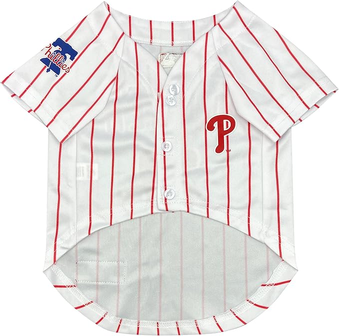 Pets First MLBPA Dog Jersey - Trea Turner, Phillies #7 Mesh Cat Jersey, X-Small, Red