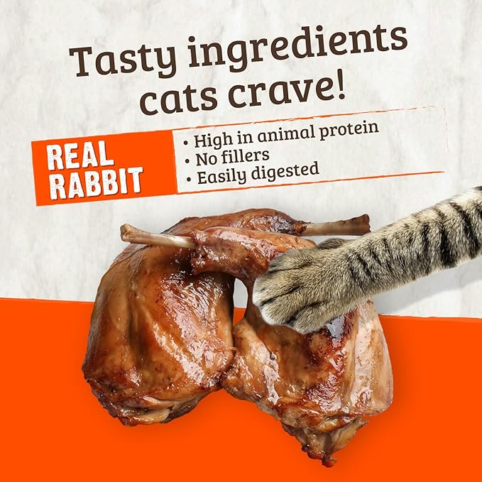 Rawz Real Rabbit Dry Food for Cats with Freeze Dried Coating (3.5 Pounds) Made in USA