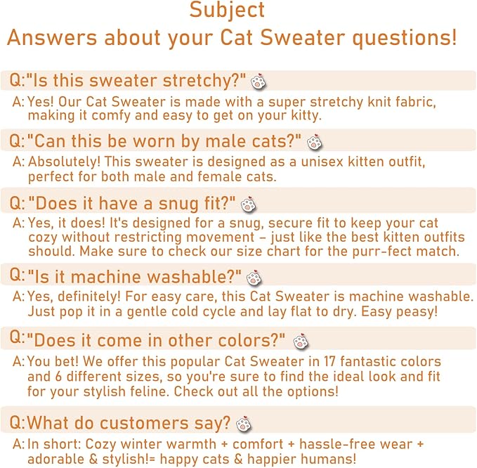 Stretchy Cat Sweater - 17 Colors & 6 Sizes | Snug Winter-Ready Knit for Boy/Girl Cats & Kittens(Olive Green, X-Large)
