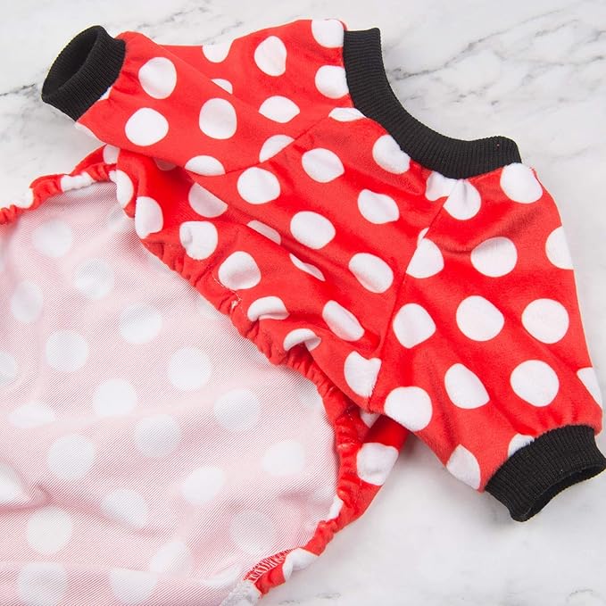 CuteBone Dog Christmas Pajamas Puppy Onesies Small Dogs Soft Pjs Coat Cat Apparel Comfy Pet Clothes Outfit Doggie Bodysuit P65S