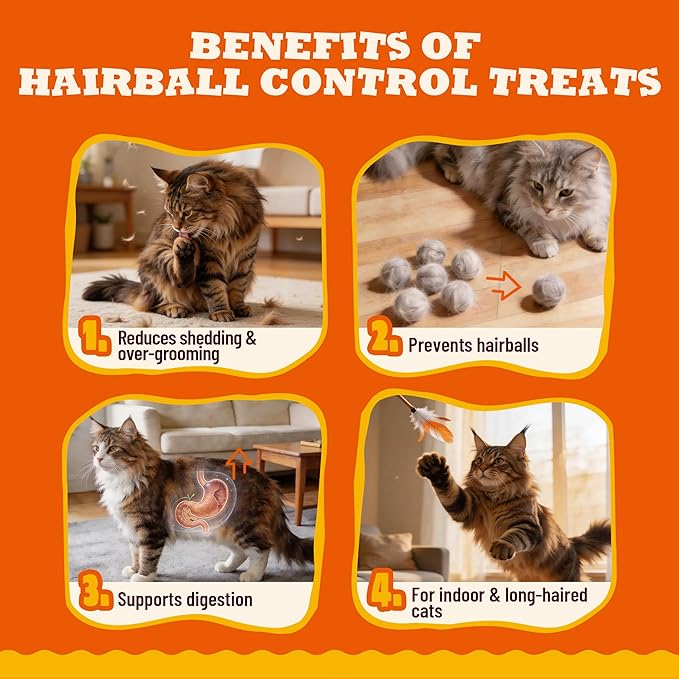 9 oz Hairball Control Treats Cat Grass for Indoor Cats Cat Constipation Cat Grass Treats Chicken Flavor Cat Training Treats Cat Treats for Indoor Cats
