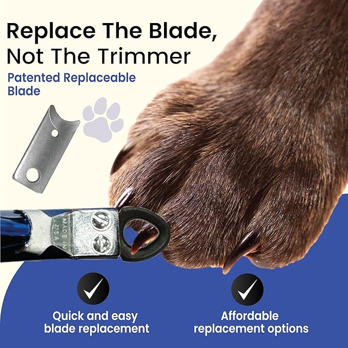 Resco USA-Made Dog Nail Clippers - Professional Guillotine Trimmer for Clean Cuts - Candy Color Series - Replacement Blade System - Fits All Breed Sizes