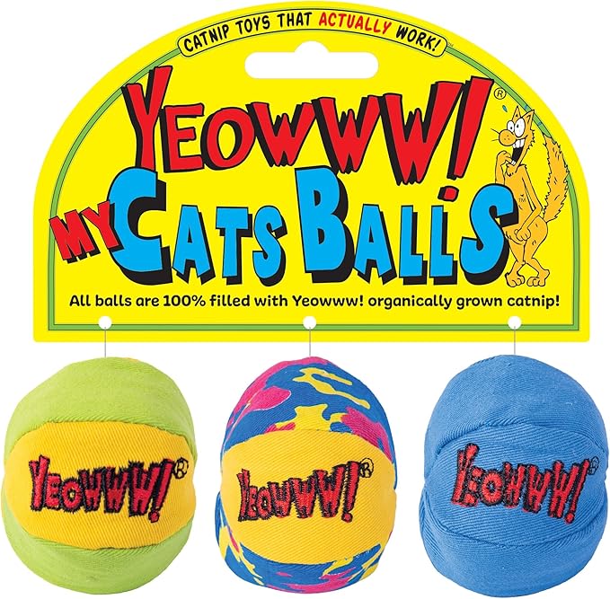 Yeowww My Cats Balls, 3 Balls per Pack