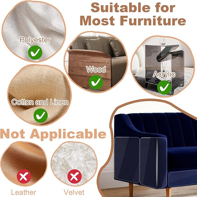 18 Pack Cat Scratch Furniture Protector, Cat Couch Protector from Claws, Anti Scratch Furniture Protectors from Cats Scratching, Anti Scratching Sticky Tape, Sofa Corners Paws Tape for Cats