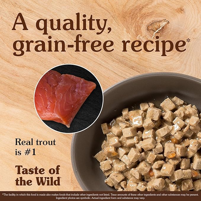 Taste of the Wild Canyon River Feline Recipe with Trout & Salmon in Gravy Canned Cat Food, 5.5-oz, Case of 24