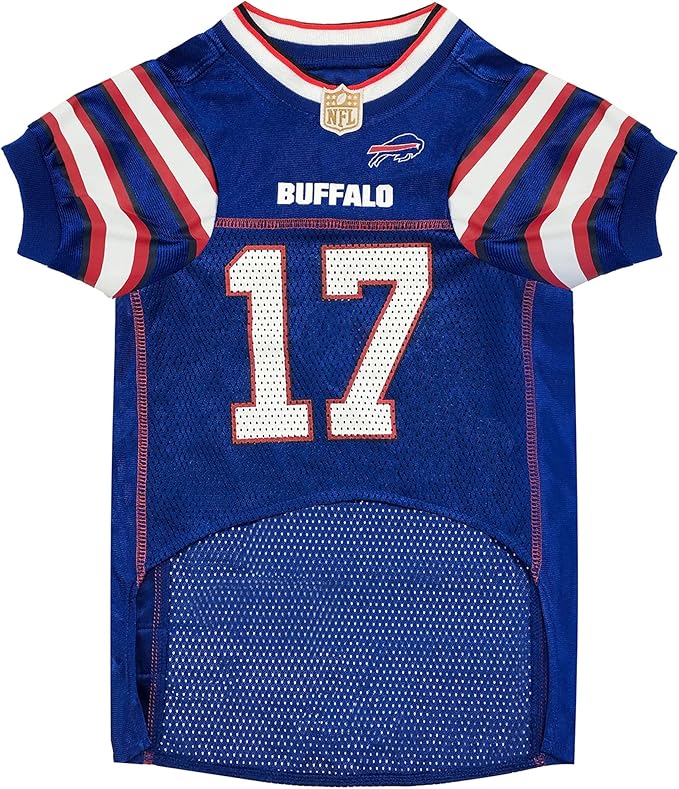 NFLPA Josh Allen PET Jersey, NFL Dog Shirt, Size Medium, Buffalo Bills Mesh Jersey for Dogs