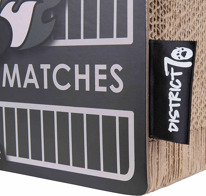 WHISKER - Cardboard Cat Scratcher - 55 x 29 x 30 cm - White, Black and Pink - Color: Black