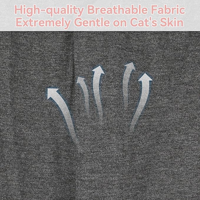 3 PCS Cat Recovery Suit for Spay Abdominal Wounds Female, Cat Onesie for Cats After Surgery, Pet Surgery Recovery Suit Kitten Onesie for Cats Anti Licking
