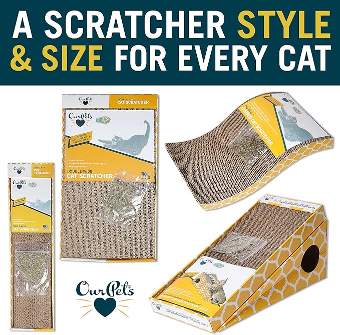 Our Pets Wave & Far-N-Wide Cat Scratcher Multipack - 2 Pack