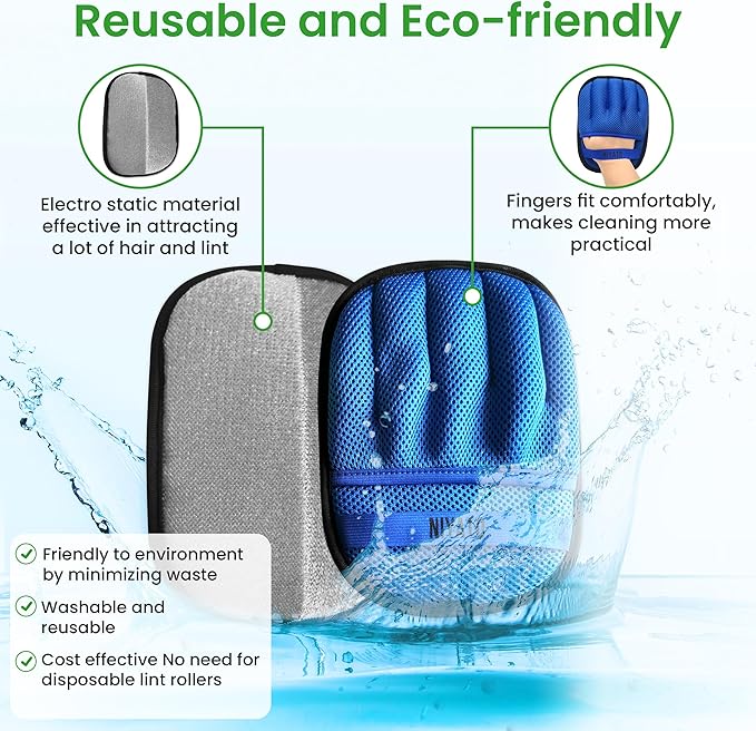 Pet Self Cleaning Slicker Brush and Pet Hair Removal Glove. A dog brush also a cat brush for Shedding,De-shedding, Massaging for Long and Short Haired Dogs, Cats.The Cleaning Glove has Improved Design