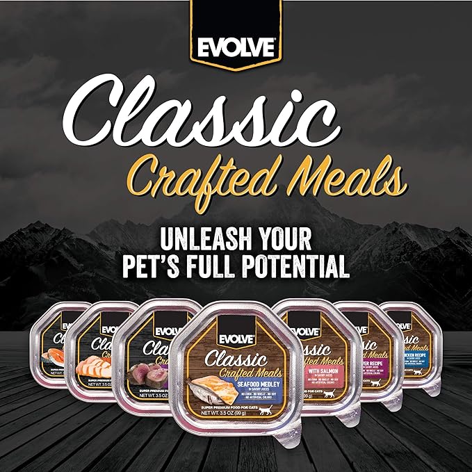 Evolve Classic Crafted Meals Salmon Recipe Cat Food (Pack of 15)