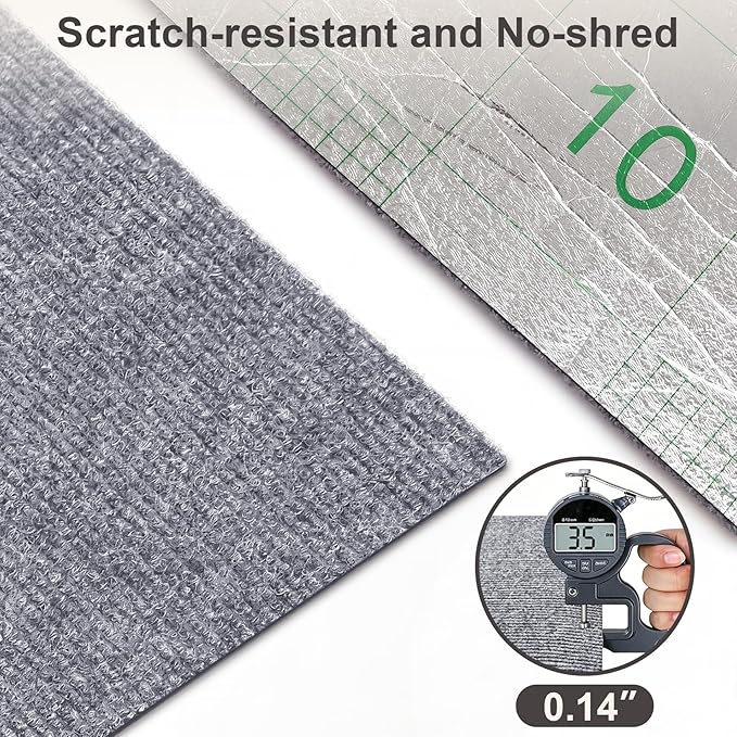 Cat Scratch Furniture Protector, 78.7"x15.7" Trimmable Self-Adhesive Cat Scratching Mat, Corner Couch Protector from Cat Claws, DIY Anti-Scratch Pad Rug for Sofa, Wall, Floor & Door, Gray