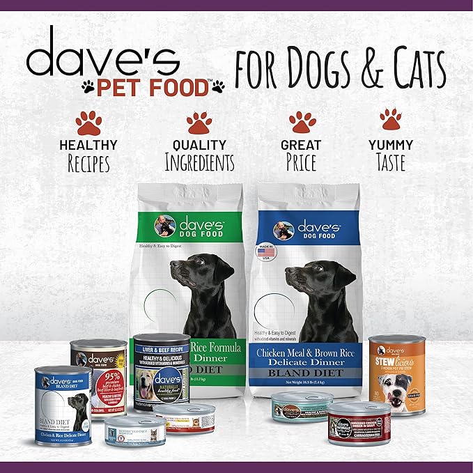 Dave's Pet Food Grain Free Wet Cat Food (Chicken & Whitefish), Made in Canada Naturally Healthy Canned Cat Food, 5.5 oz Cans (24 Pack)