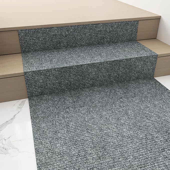 LaCheery 24"x79" Couch Cat Scratch Protector Couch Scratch Protector from Cats Corner Protectors for Furniture Self Adhesive Cat Scratching Post Replacement Light Grey Large Carpet Mat Roll Trimmable