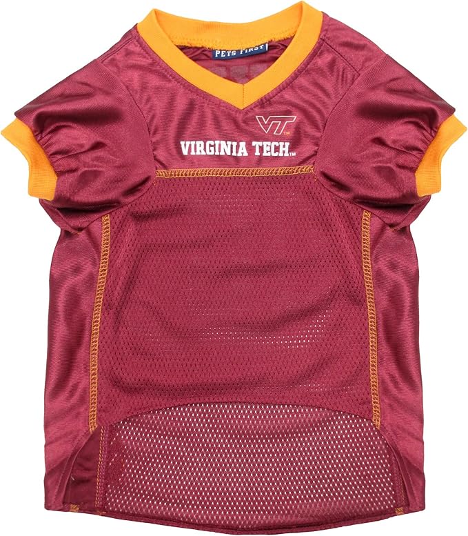 Pets First NCAA College Virginia Tech Hokies Mesh Jersey for DOGS & CATS, X-Large. Licensed Dog Jersey with your Favorite Football/Basketball College Team