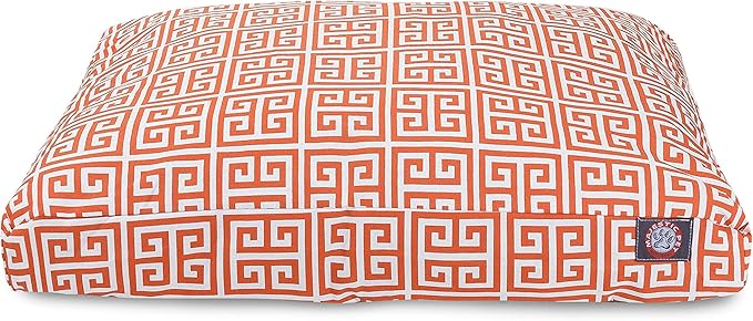 Orange Towers Small Rectangle Indoor Outdoor Pet Dog Bed With Removable Washable Cover By Majestic Pet Products