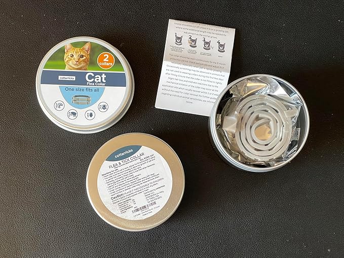 Flea and Tick Prevention for Cats - Collar - 2 Count - Adjustable