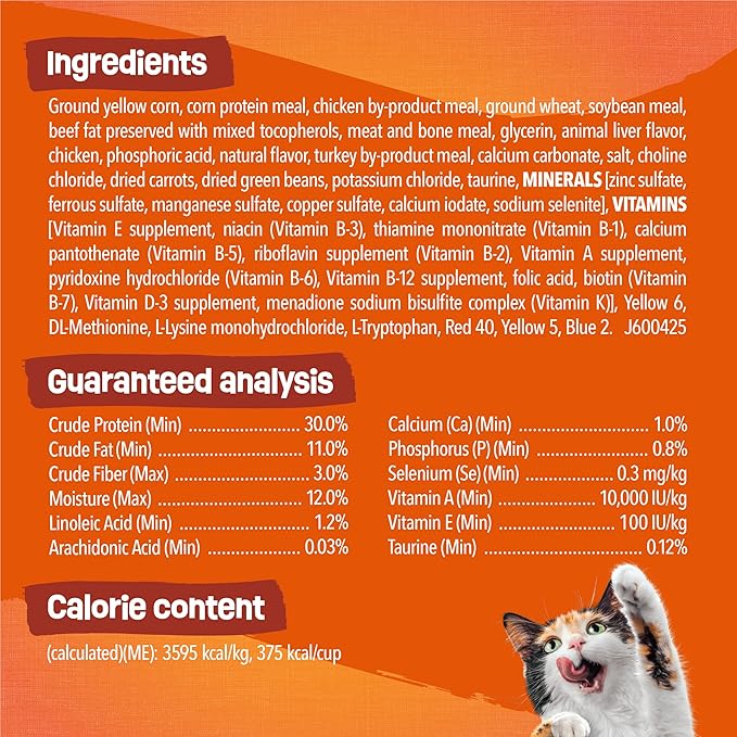 Purina Friskies Tender and Crunchy Combo with Flavors of Chicken, Beef, Carrots and Green Beans Dry and Tender Cat Food - 16 Lb. Bag (Packaging may vary)