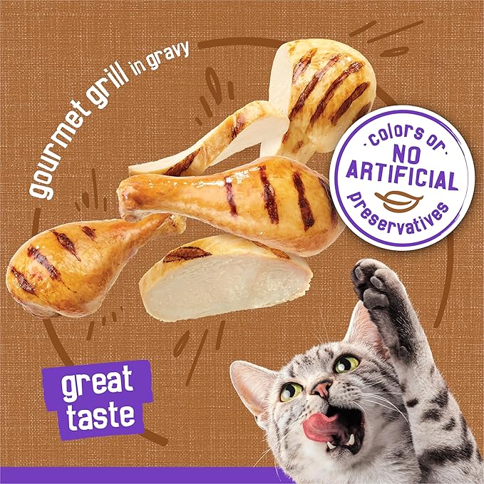 Purina Friskies Wet Cat Food, Meaty Bits Gourmet Grill in Gravy - (Pack of 24) 5.5 oz. Cans