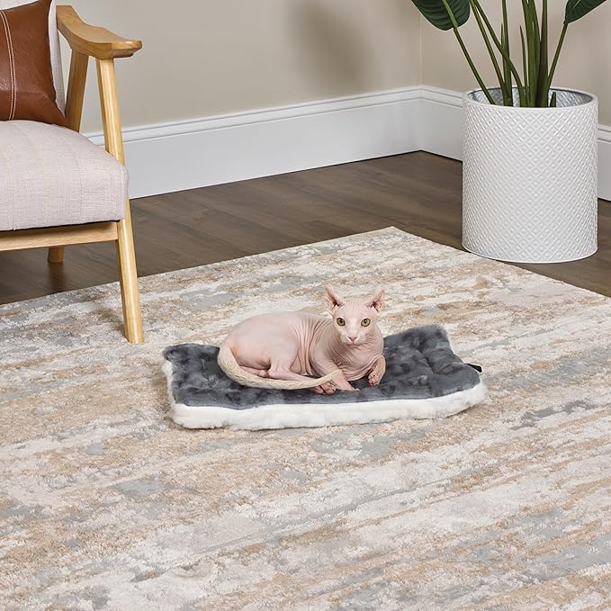 MidWest Homes for Pets Reversible Pet Bed; Machine Washable; Great for Small Dog Breeds; Spotted Gray; 22"; 40222-FVGYS