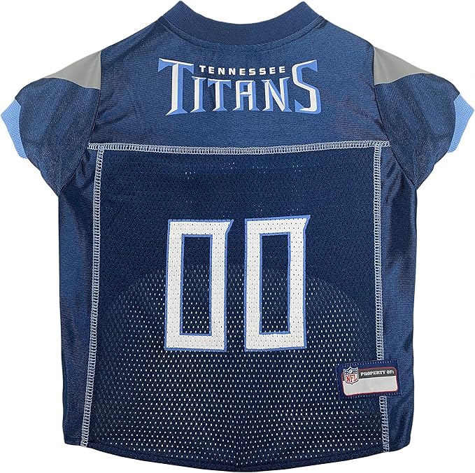 Pets First NFL Tennessee Titans Dog Jersey, Size Large, Football Shirt Costume for Pet, Dog Sports T-Shirt, NFL Team Clothing for Cats, Licensed Pet Apparel Available in 7 Sizes and 32 Teams