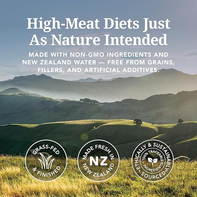 Feline Natural New Zealand Canned Catfood Wet Food, High-Meat, Low-Carb, & Grain Free Cat Food Wet, Lamb Feast, 6 oz, Pack of 12