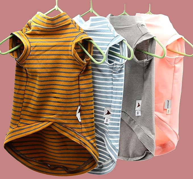 Cotton Sphynx Cat Clothes Spring and Summer Thin High Elasticity Devon Rex, Konish Clothes Hairless Cat Clothes Cat Apparel for Small Cats and Dogs (Brown, Small)