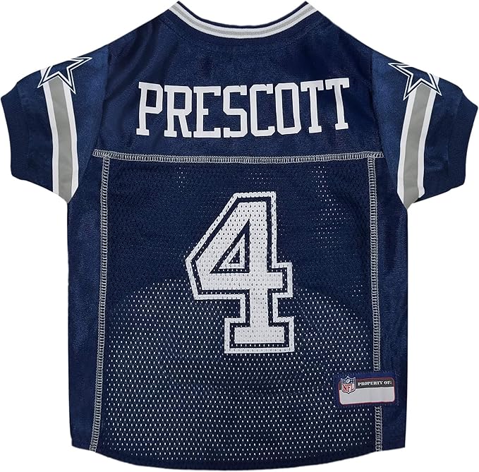 Pets First NFLPA DAK PRESCOTT JERSEY PET JERSEY, NFL Dog Shirt, Size XX-Large, Dallas Cowboys Mesh Jersey for Dogs
