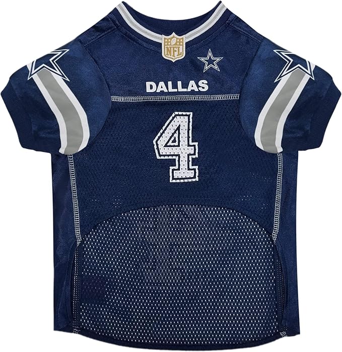Pets First NFLPA DAK PRESCOTT JERSEY PET JERSEY, NFL Dog Shirt, Size XX-Large, Dallas Cowboys Mesh Jersey for Dogs
